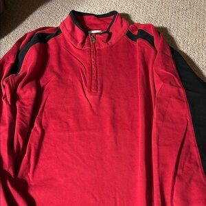 Red and Black Pebble Beach Quarter-Zip Pullover